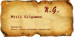 Mitli Gilgames névjegykártya